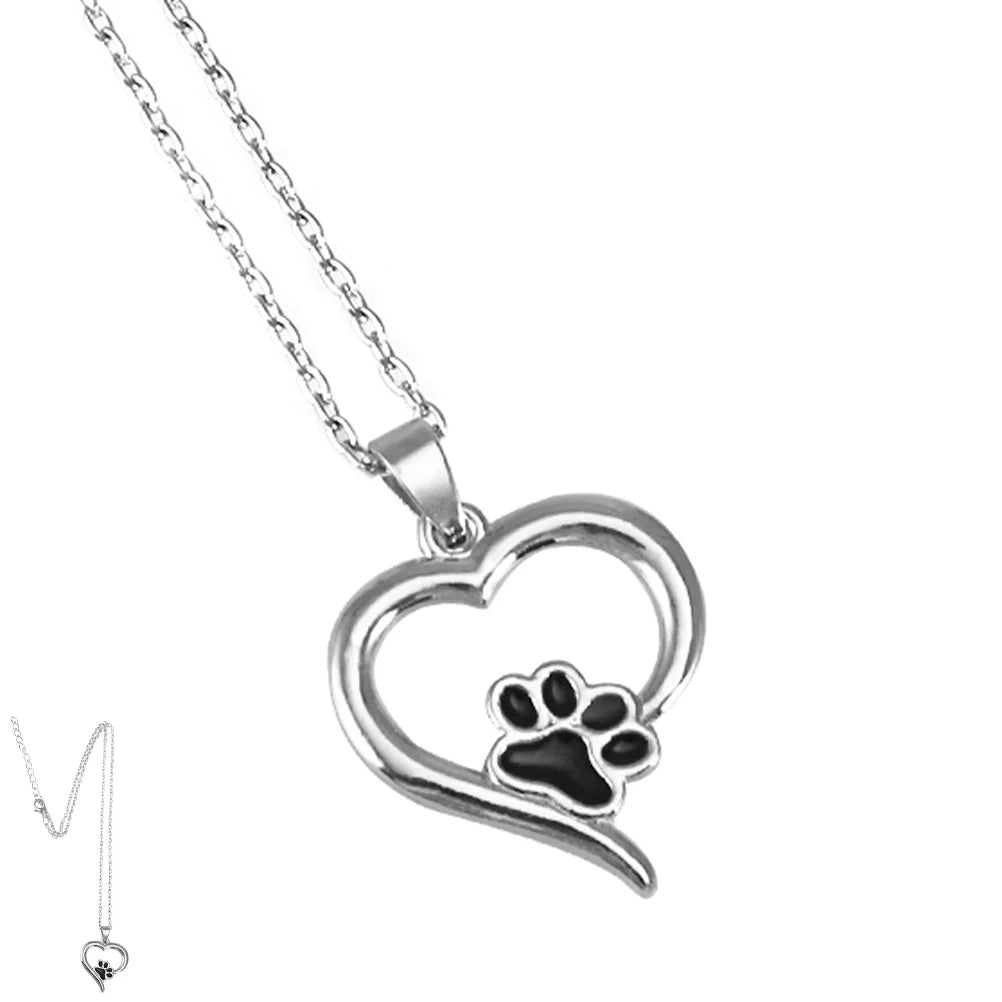 Pet Puppy Necklace Heart-shaped Pendant Pet Cat Dog Necklace Dog Pendant Necklace pet necklace cat necklace