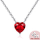 Retro Heart-Shaped Ruby Pendant Necklace