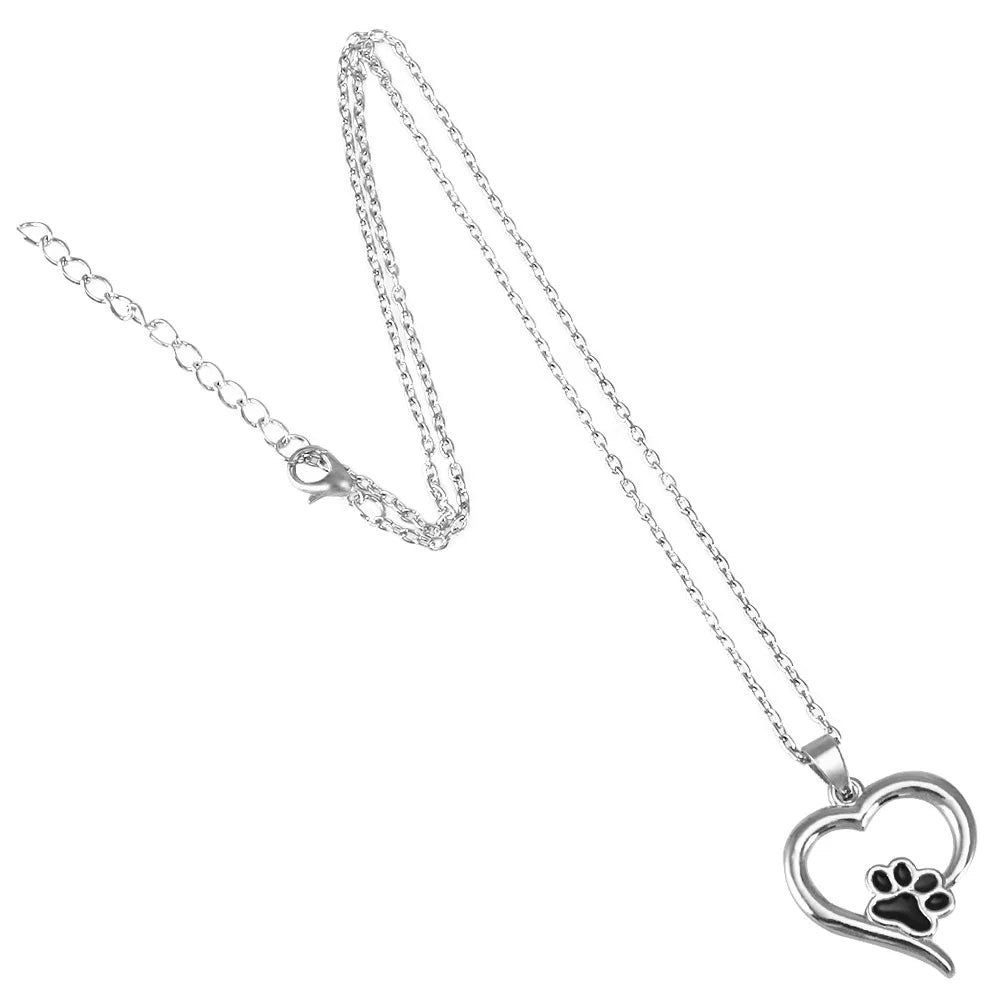 Pet Puppy Necklace Heart-shaped Pendant Pet Cat Dog Necklace Dog Pendant Necklace pet necklace cat necklace