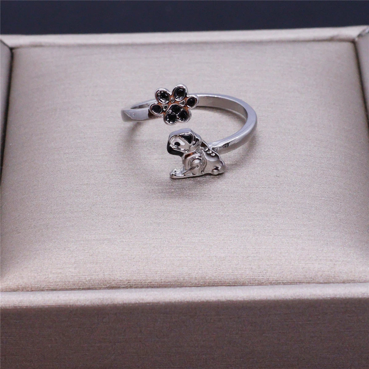 Pug Hug Paw Ring