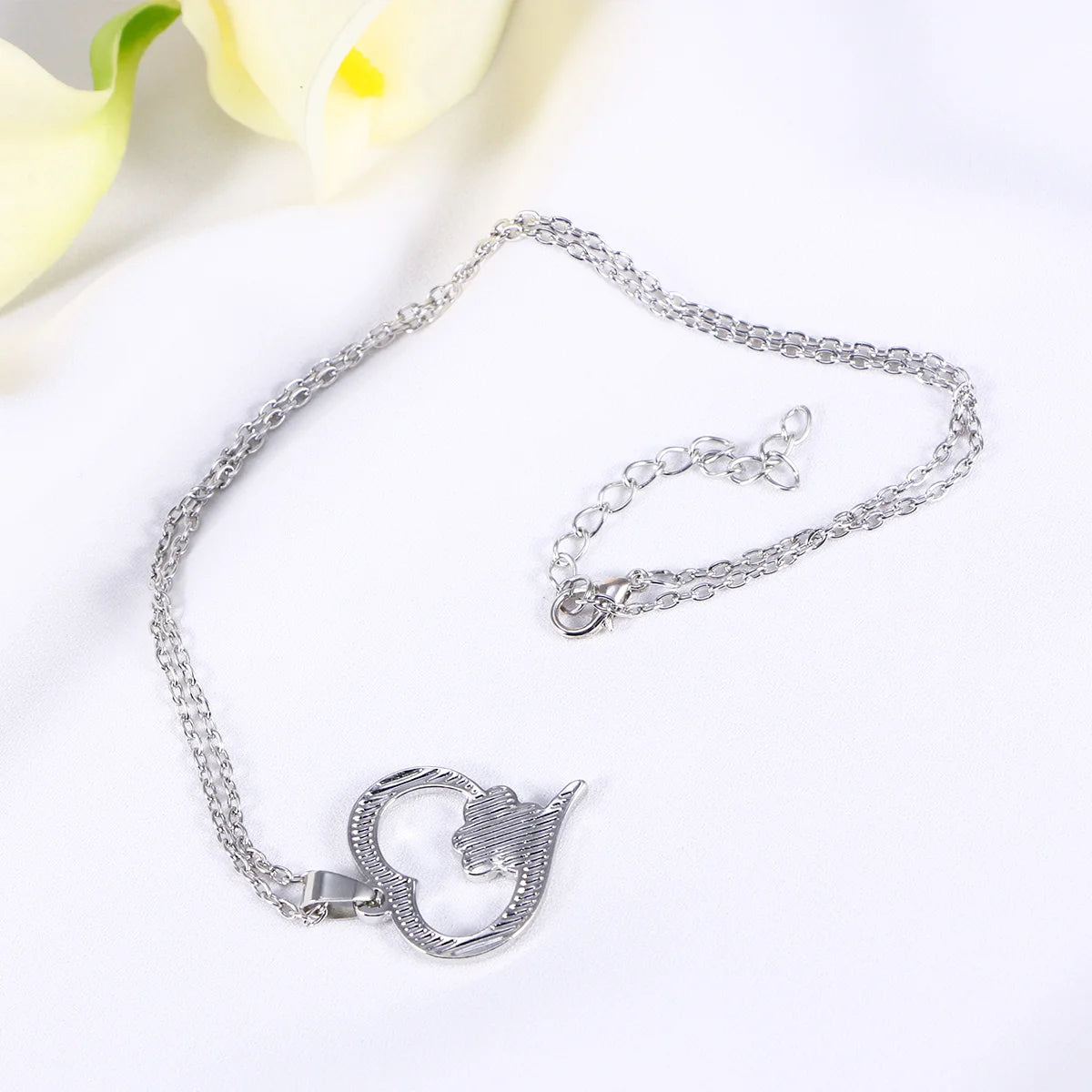 Pet Puppy Necklace Heart-shaped Pendant Pet Cat Dog Necklace Dog Pendant Necklace pet necklace cat necklace