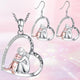 3pc Dog Lover Jewelry Set - Necklace & Earrings